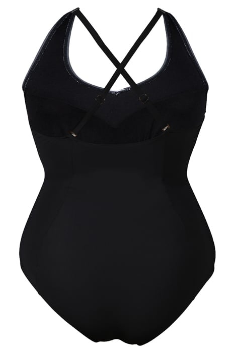 W ISABEL LIGHT CROSS BACK ONE PIECE PLUS BLACK-WHITE 4