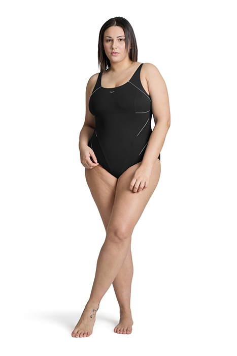 W JEWEL ONE PIECE PLUS R BLACK-WHITE 3