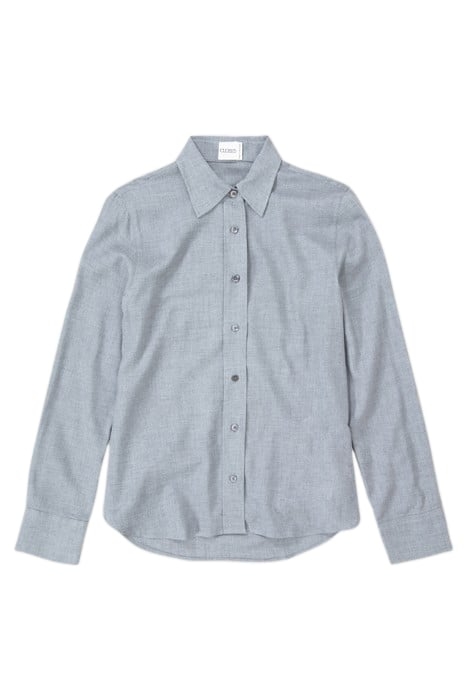 STRAIGHT FITTED SHIRT DARK GREY MELANGE 4