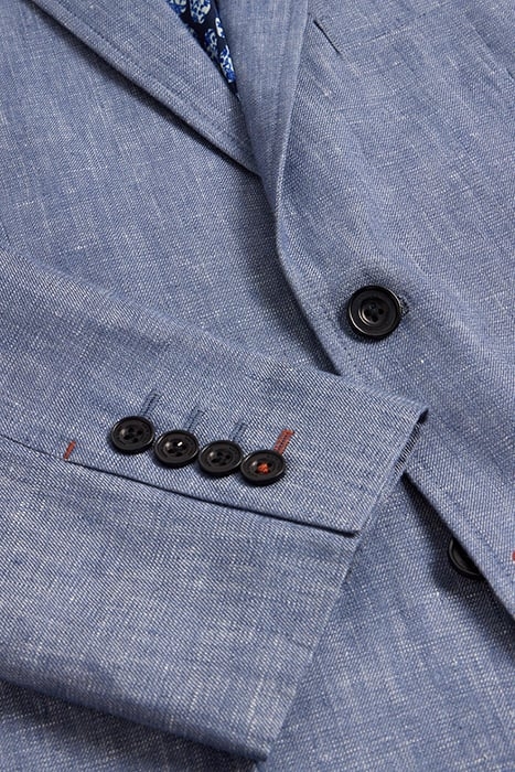 LINEN BLAZER MID BLUE 4