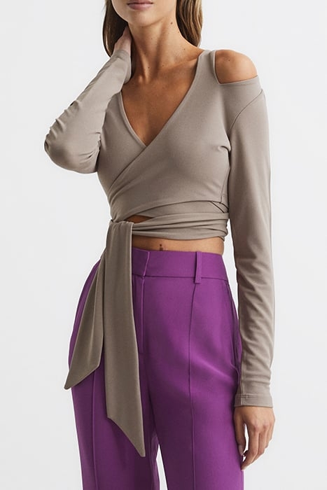 CAMILLE-TIE LONG-SLEEVED TOP MINK 5