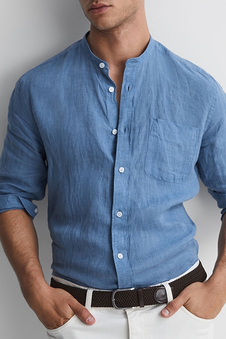 OCEAN-LS STRIPE LINEN GRA AIRFORCE BLUE 4
