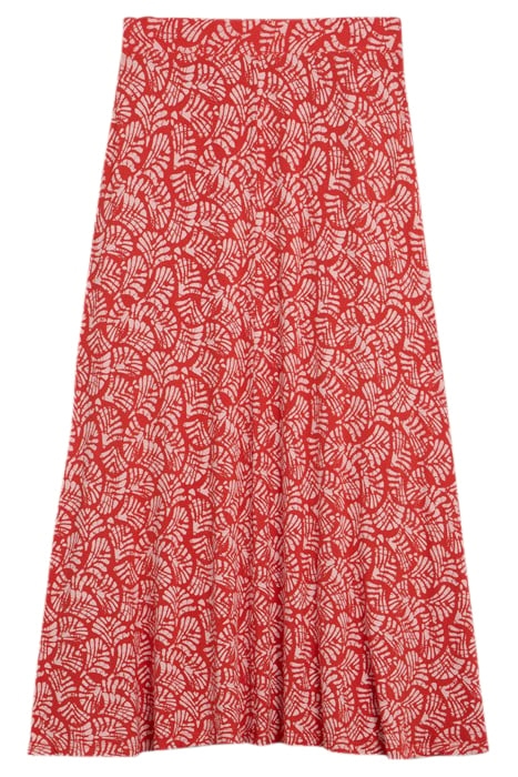 JADA ECO VERO MAXI SKIRT RED PRINTED 2