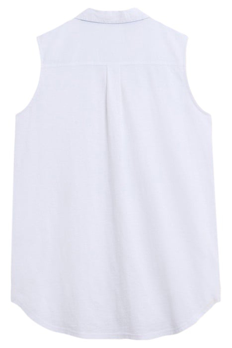 MELANIE MIX LONGLINE SHIRT NATURAL WHITE 3