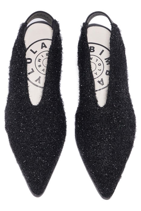 BLACK TINSEL COURT SHOE 3