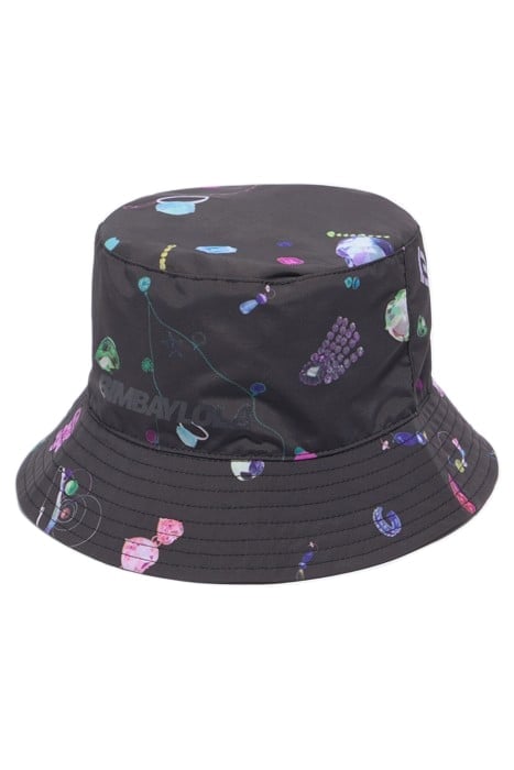 BLACK FALLEN JEWELS BUCKET HAT 1