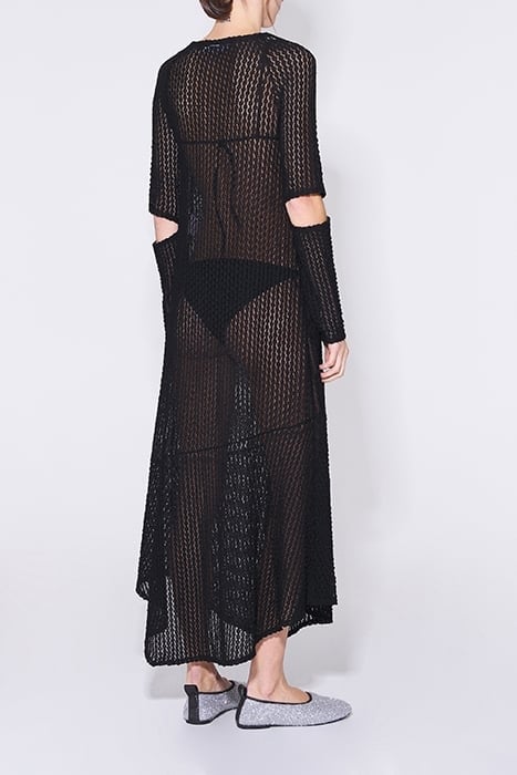 BLACK JERSEY-KNIT DRESS 2