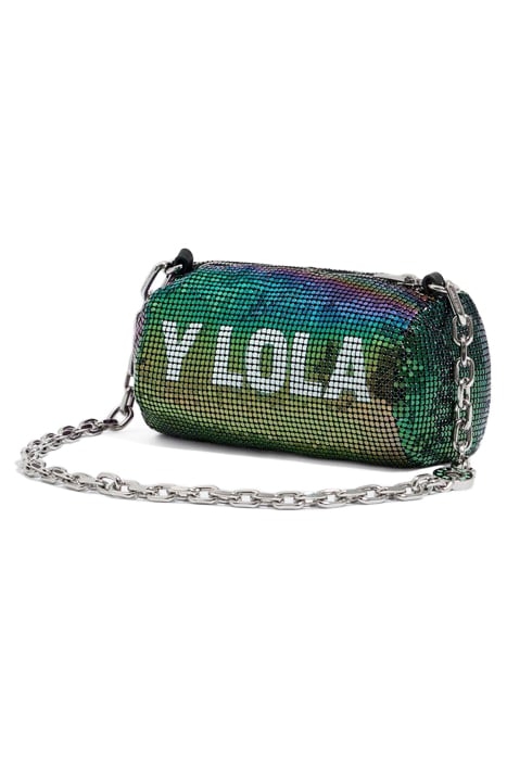 IRIDESCENT MESH CYLINDRICAL BAG 2