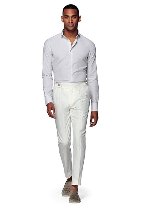 LIGHT GREY HONEYCOMB SLIM FIT SHIRT 3