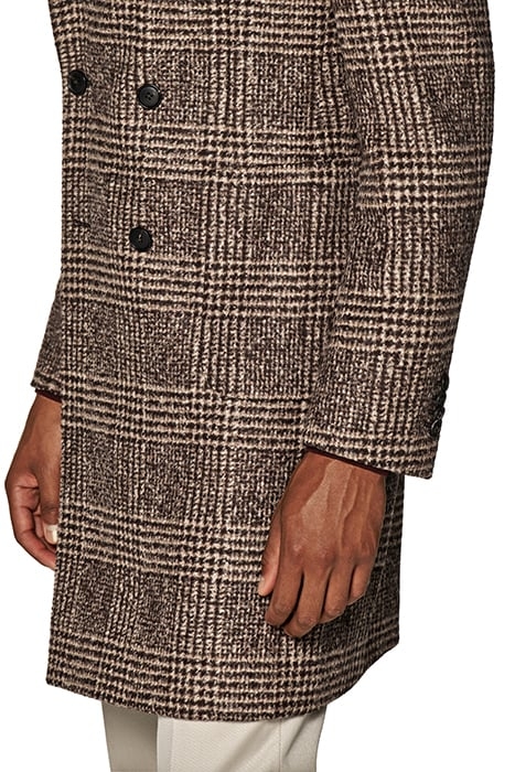BROWN CHECKED OVERCOAT 7