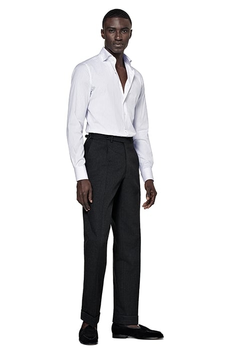 PURPLE STRIPED POPLIN EXTRA SLIM FIT SHIRT 6