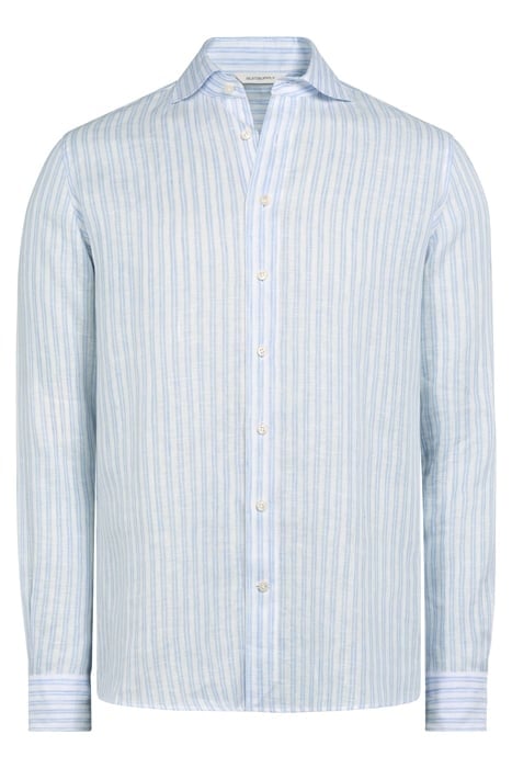 LIGHT BLUE STRIPED SLIM FIT SHIRT 1