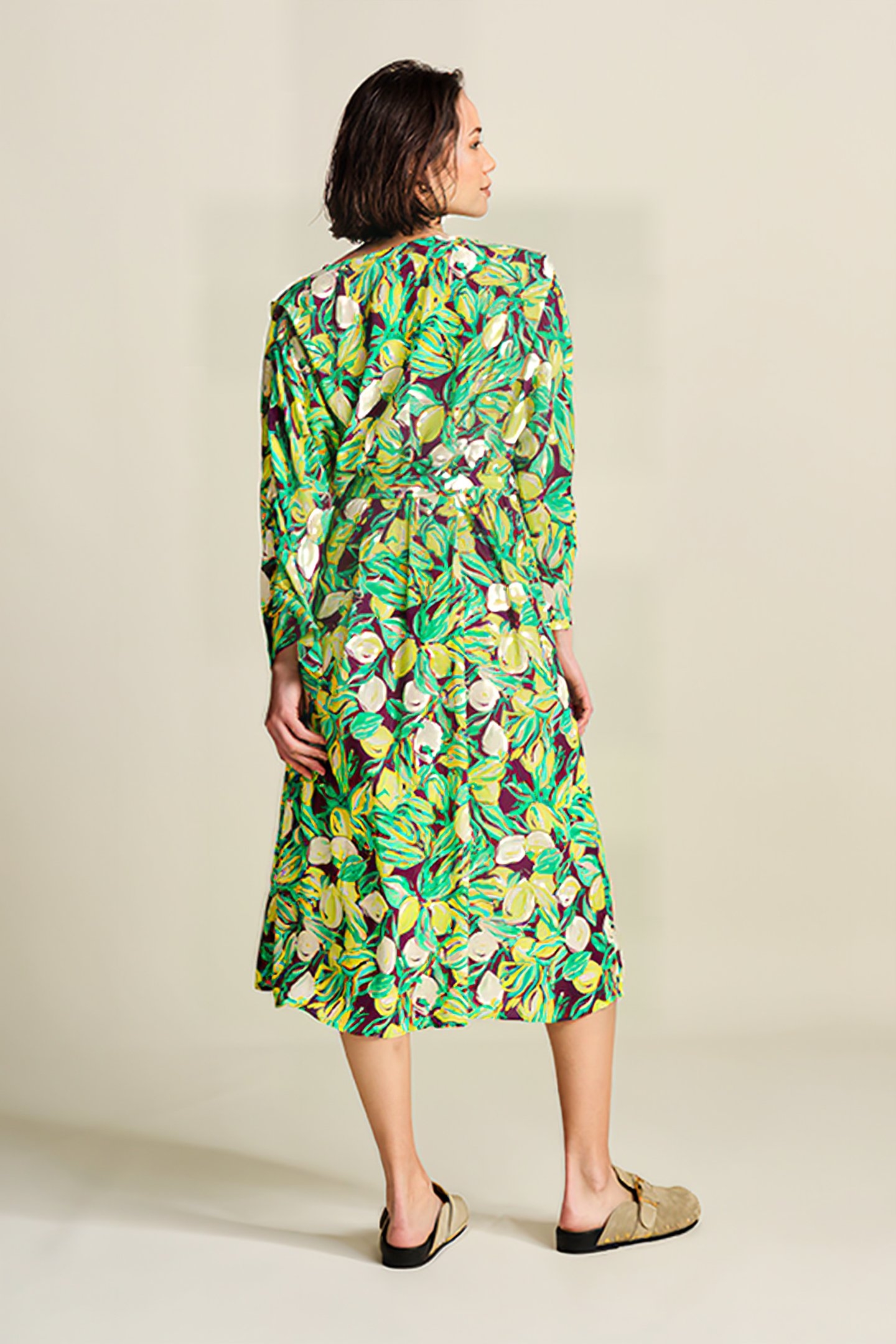 DRESS - LEMON TREE CRINKLE MULTI COLOUR 2