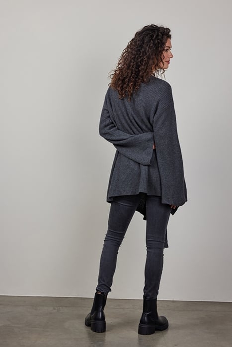 KIMONO CHIARA CASHMERE DARK GREY MELANGE 2