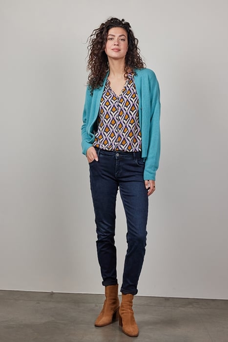 CARDIGAN LUCE CASHMERE DUSTY TURQUOISE 2