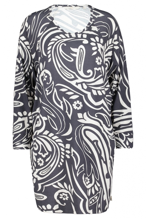 COMFY LOOSE DRESS PRINTED 3/4 DARK SHADOW WITH GRANDEUR PRIN 4