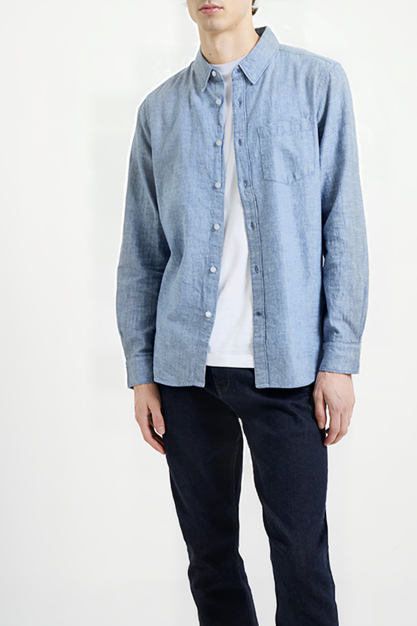 CHAMBRAY SHIRT BLUE 1