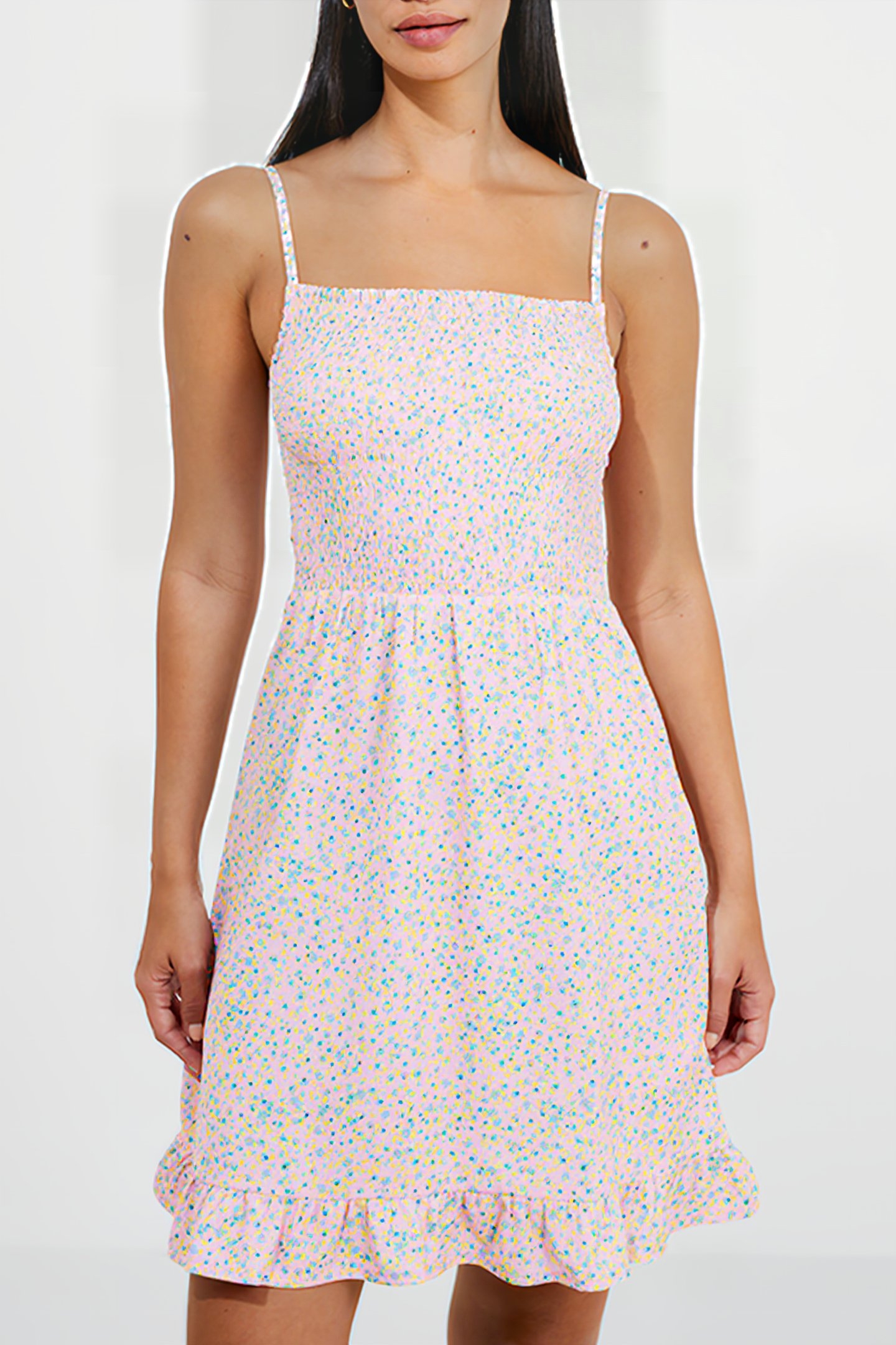 STRAPPY SHIRRED FLIPPY K RED 1