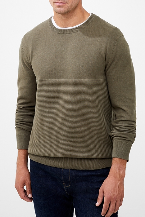 ENGINEERED OTTOMAN JUMPER GREEN 1