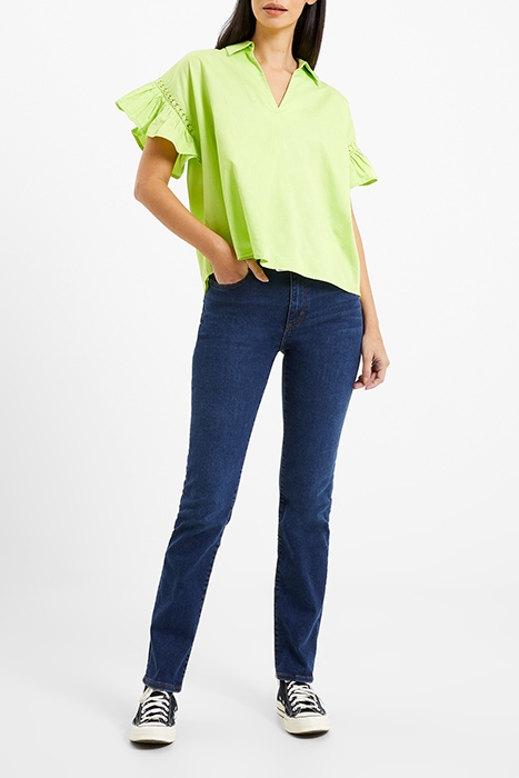 SINDEY COTTON SATIN SHIRT GREEN 3