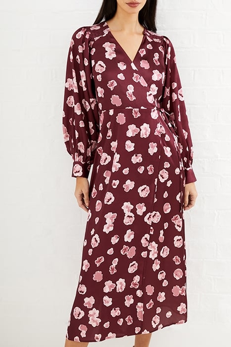 BRONWEN ALEEYA SATIN LS DRESS BROWN 7