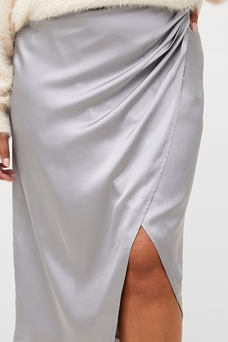 INU SATIN MIDI WRAP SKIRT 2