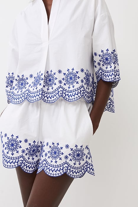 ALISSA COTTON EMBROIDERED SHOR WHITE 5