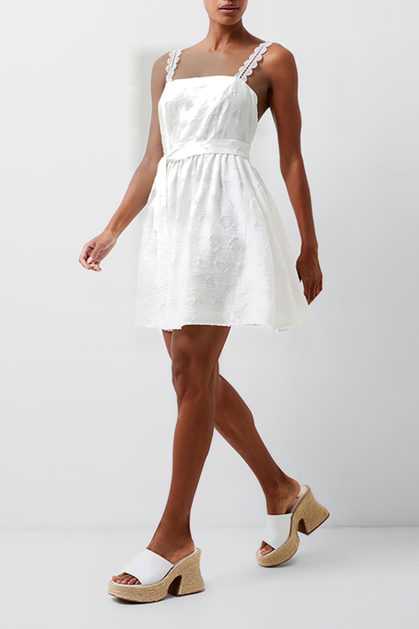 FREYA ORGANZA BURNOUT DRESS WHITE 3