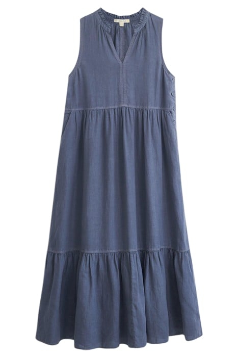 SOPHIA LINEN MAXI DRE TY BLUE 2