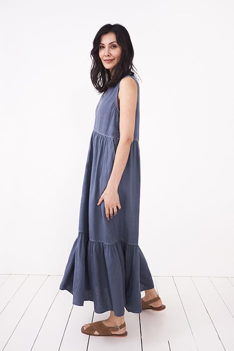 SOPHIA LINEN MAXI DRE TY BLUE 4