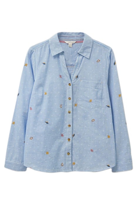MAPLE EMBROIDERED SHIRT BLUE 3