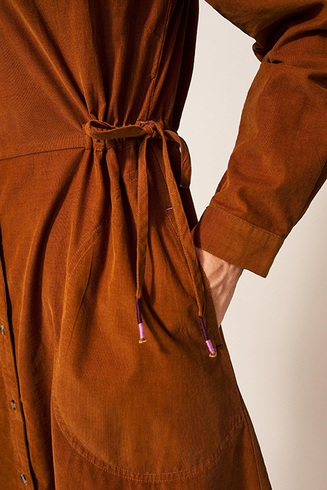 JADE CORD SHIRT DRE DARK ORANGE 3