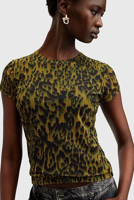 ELLIE MESH TEE TERESA KHAKI GREEN 7