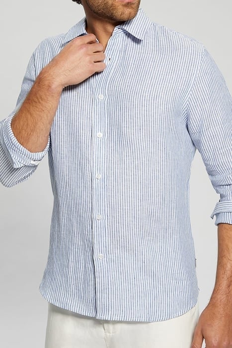 LS NAUTICAL STRIPE LINEN SHIRT SMART BLUE MULTI 6