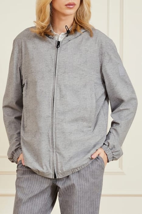 FORMAL PERFORMANCE LIGHT WOOL GREY BOMBER JACKET EFFE 1