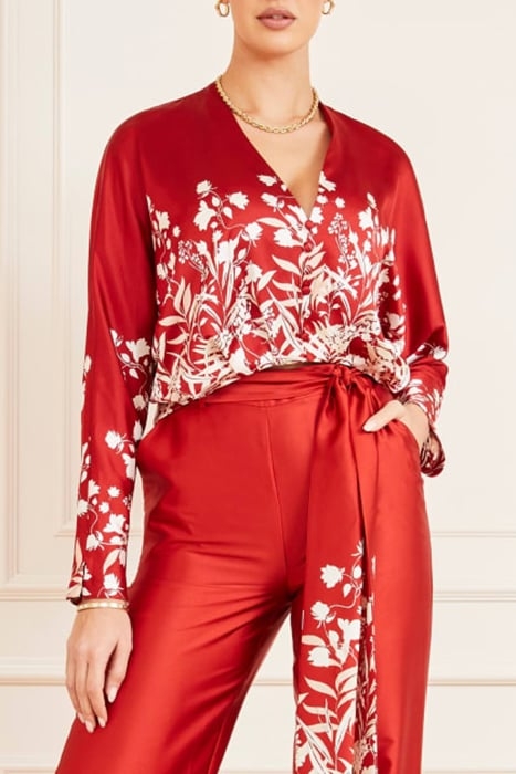 MARCIANO BY GUESS ERIN TOP SHADOWLANDS BLOUSE PRINT 1