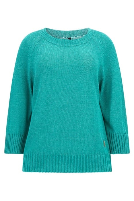 ALDEBARAN / SLEEVE POMPOM GREEN KNITTED SWEATER MULTI 1