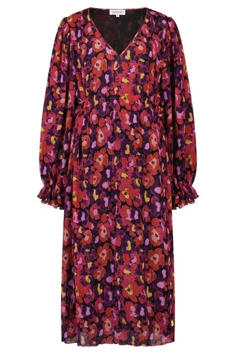 PAULINE LS DRESS SUNSET ORANGE/BLACK 3