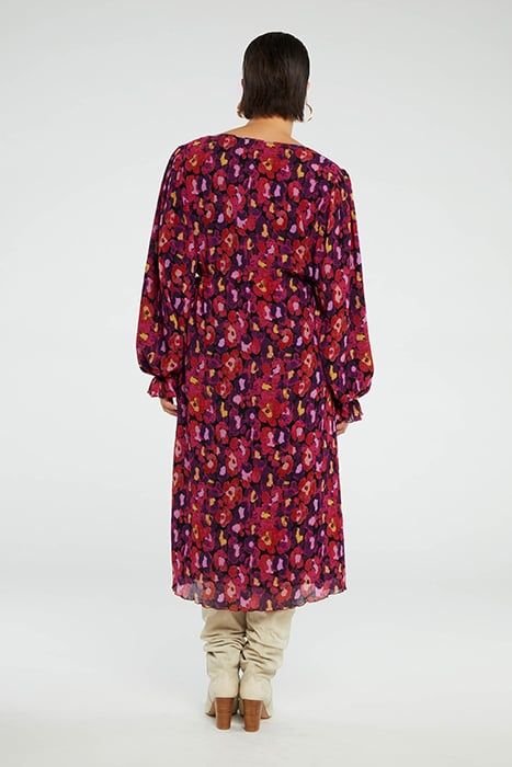 PAULINE LS DRESS SUNSET ORANGE/BLACK 2