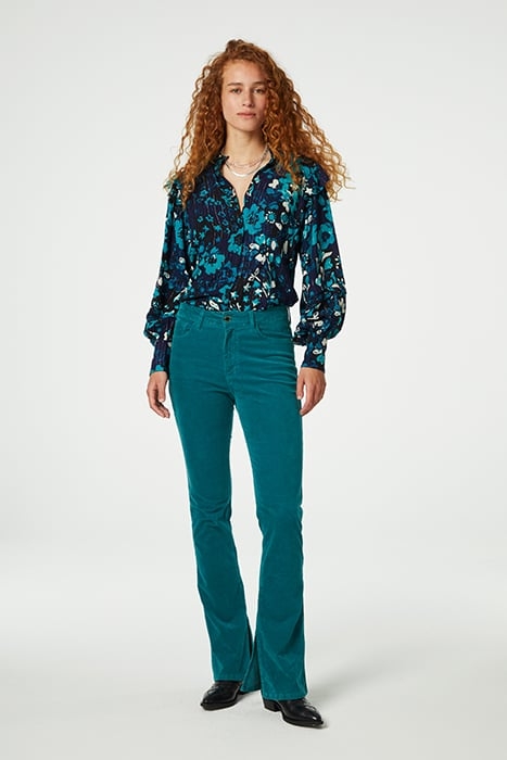 PHILO BLOUSE BLACK/KEEP IT TEAL 2