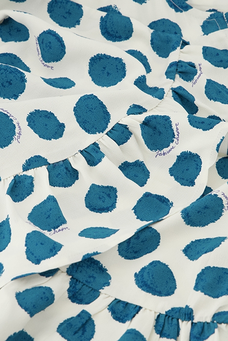 CHANNA SHORT DRESS TASTY TEAL/CREAM WHI 4