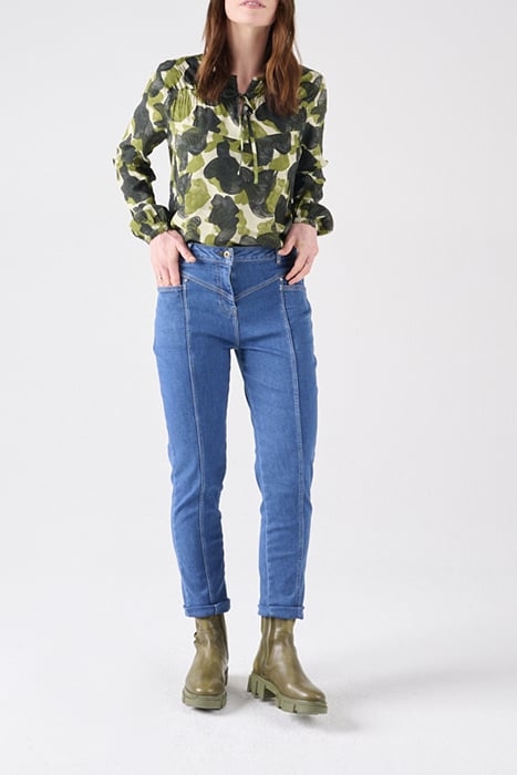 TROUSER WOVEN LONG 24001858 MID BLUE DENIM 2