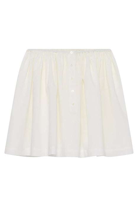 BUTTONED HIGH WAIST TRAPÈZE SKIRT BLANC 4