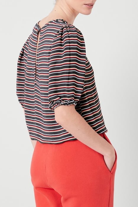 ROUND COLLAR PRINTED SHORT TOP ZAC 5