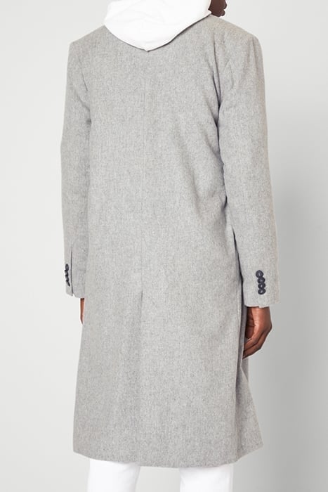 STRAIGHT LONG-SLEEVE DOUBLE-BREASTED COAT GRIS CHINE 2