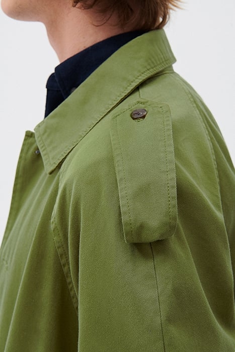 LS MID LENGHT BUTTONED LARGE TRENCH COAT KAKI 6
