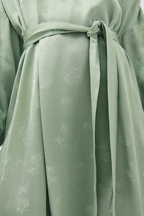 7/8 SLEEVES V COLLAR LONG DRESS JADE 6