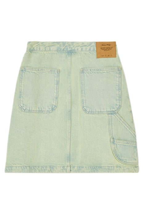 HIGH WAIST SHORT SKIRT SUR TEINTURE VERT 5