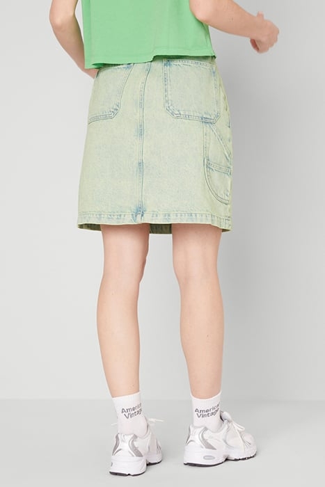 HIGH WAIST SHORT SKIRT SUR TEINTURE VERT 2