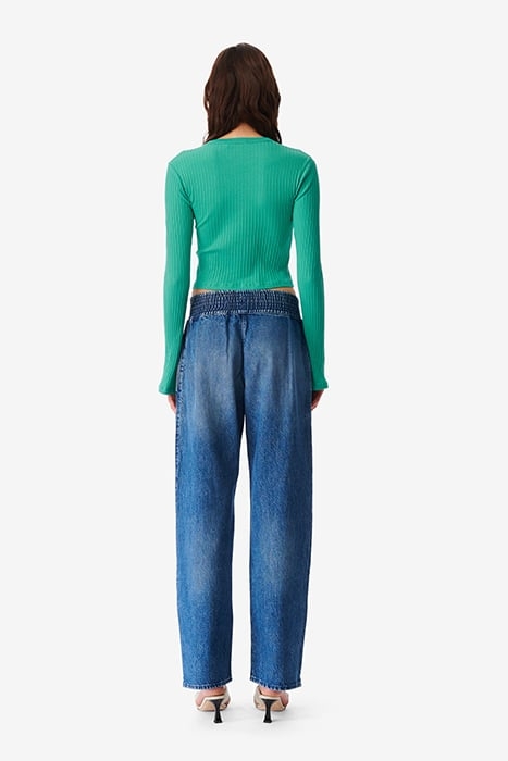 DEMETE STRAIGHT IN BLUE DENIM 2